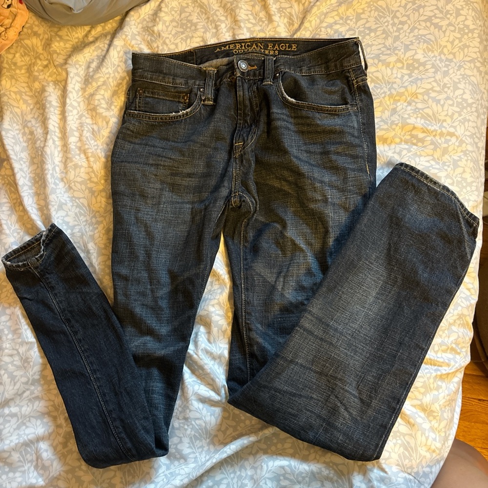 American Eagle Outfitters Men's Dark Wash Slim Jeans